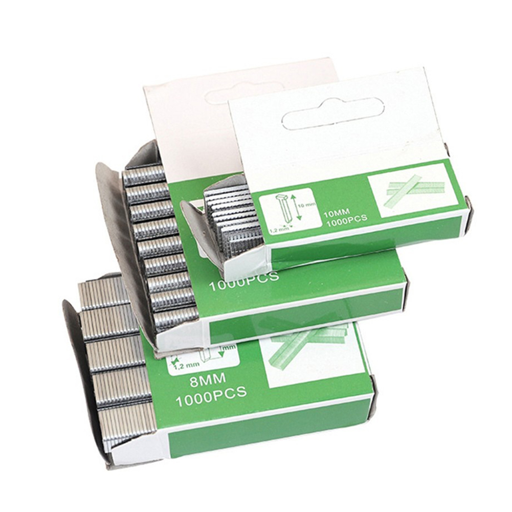 Grapadora en forma de U/puerta/T para muebles de madera, uso doméstico, eyector de uñas, cables de embalaje, encuadernación de libros, 1000 Uds.