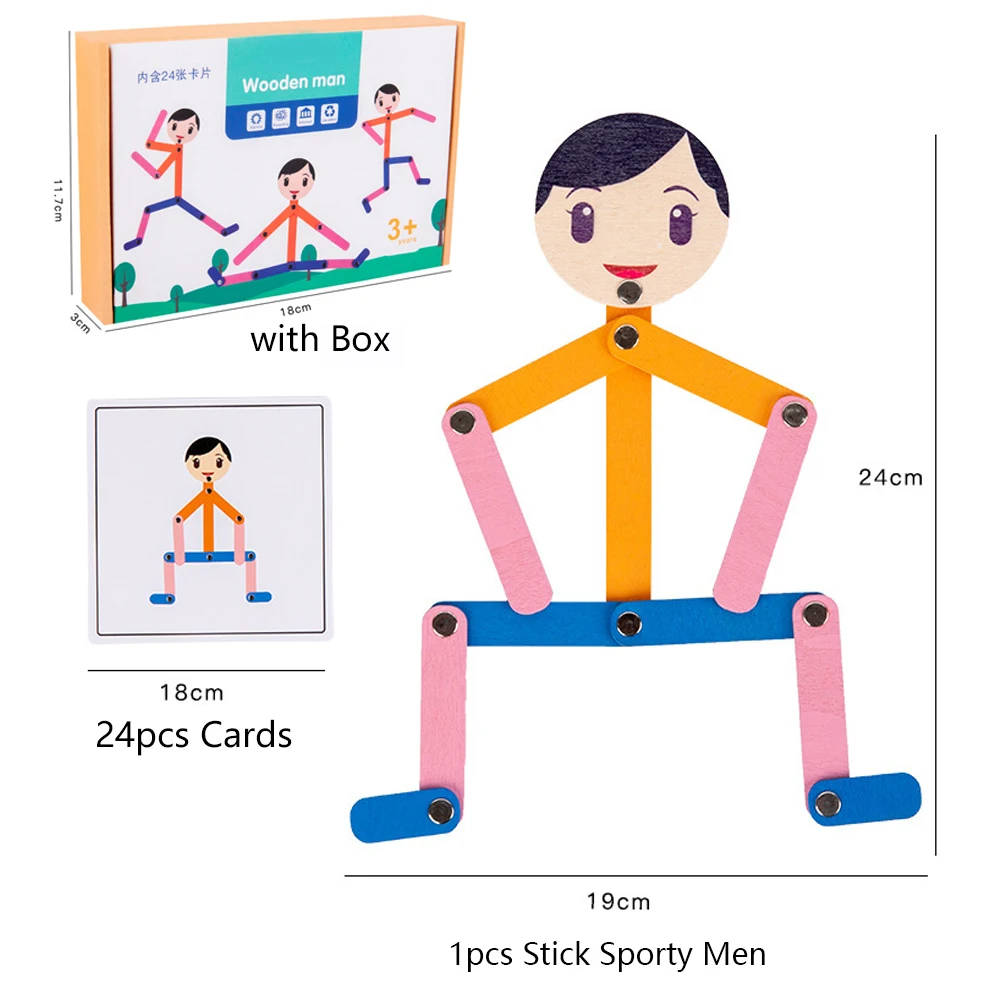 กีฬาไม้วัสดุ DIY ของเล่นปริศนาบอร์ดเกมการศึกษาการเรียนรู้ของเล่นเด็กก่อนวัยเรียน Fine Motor Training