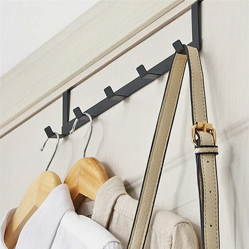 Haken über der Tür, 5-Haken, für Zuhause, Badezimmer, Organizer, Kleidung, Mantel, Hut, Handtuchhalter, Badezimmer, Küchenzubehör