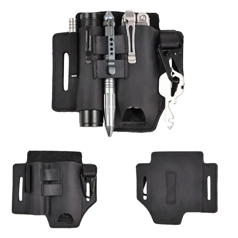 Riyao Echt leder Multi tool Scheiden holster für Gürtel Männer Taillen packungen edc Organizer Tasche Klappmesser Fall Outdoor-Werkzeug tasche