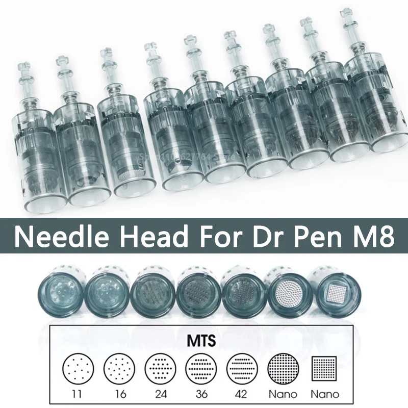5PCS Dr ปากกา Ultima M8 Microneedling ปากกาทิ้งเปลี่ยนตลับหมึก 11/16/24/36/42 Nano Pins Skin Care สําหรับ Derma ปากกา M8