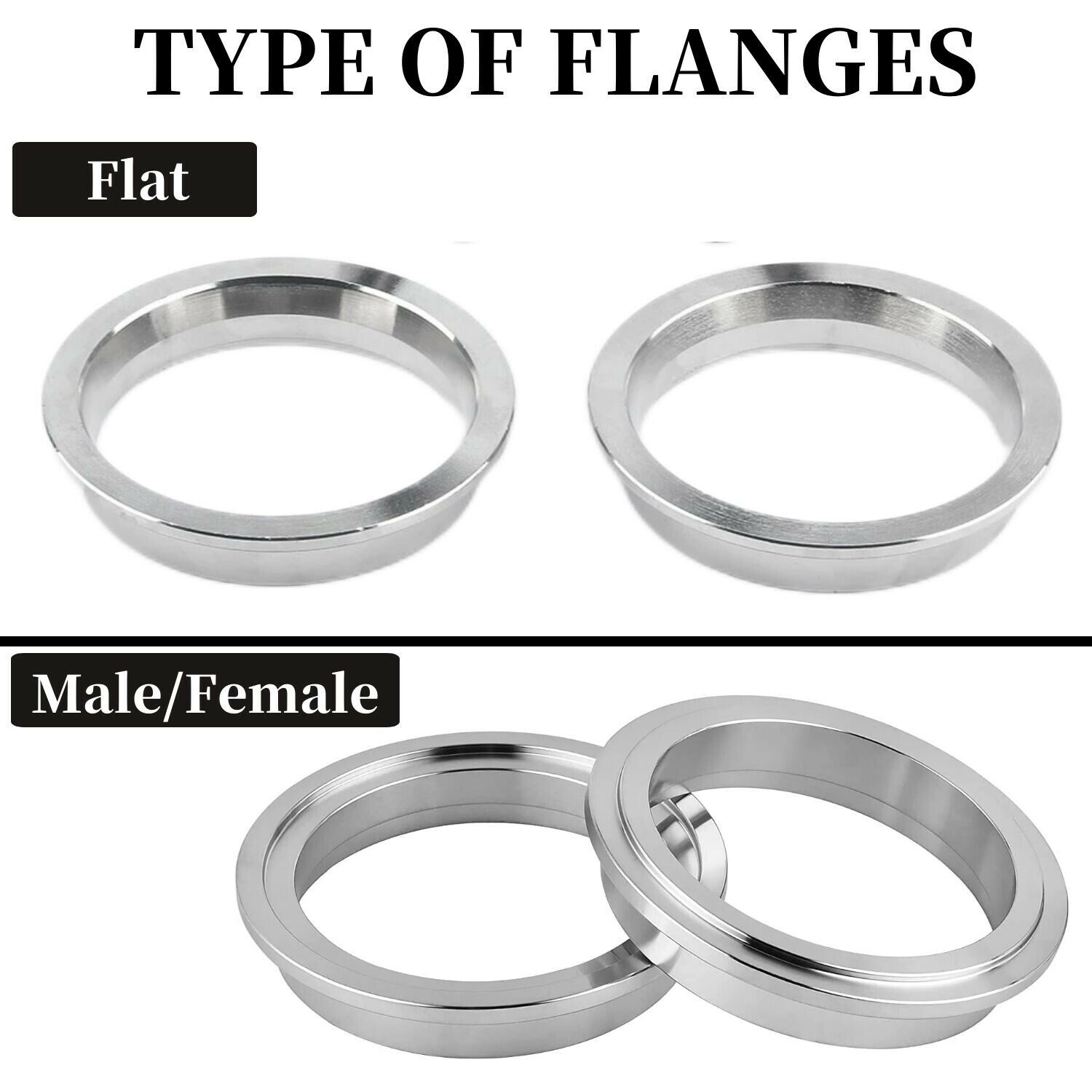 4/3.5/3/2.75/2.5/2.25/2/1.75/1.5 インチフラット 304 ステンレス鋼 V バンドクランプ鋼フランジ排気縦樋 T ボルトフラットフランジ