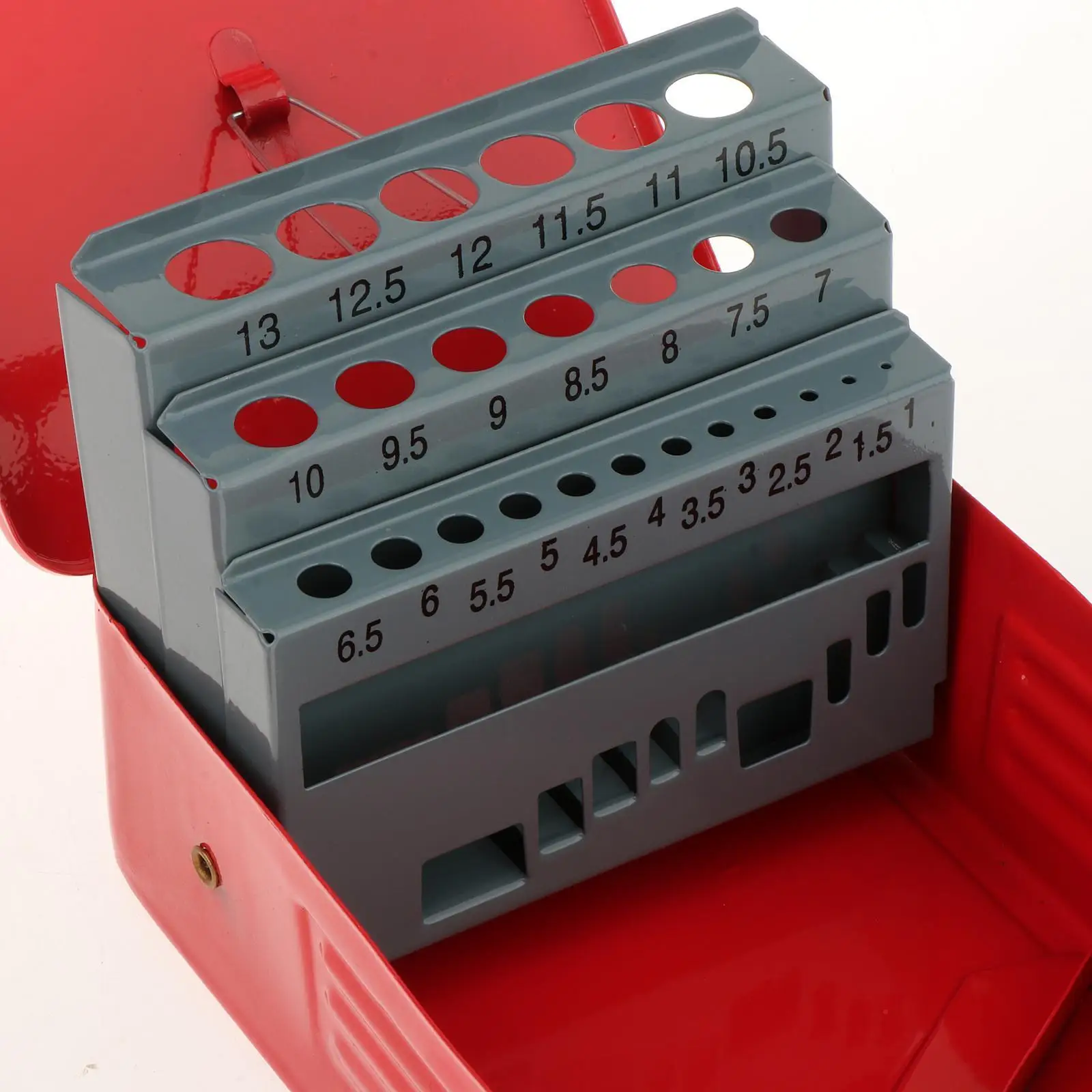 Twist Drill Bit Case Drill Bit Dispenser Organizer, Metal, Accessory Professional, Empty Drill Bit Index Box Storage Case