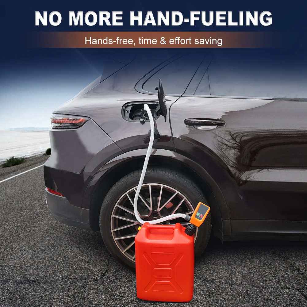 Bomba de transferência de combustível com sensor de parada automática, proteção contra vazamento, bomba de transferência de 3.2gpm com adaptador de 4 tanques, transferência de combustível de água e óleo dc 12v