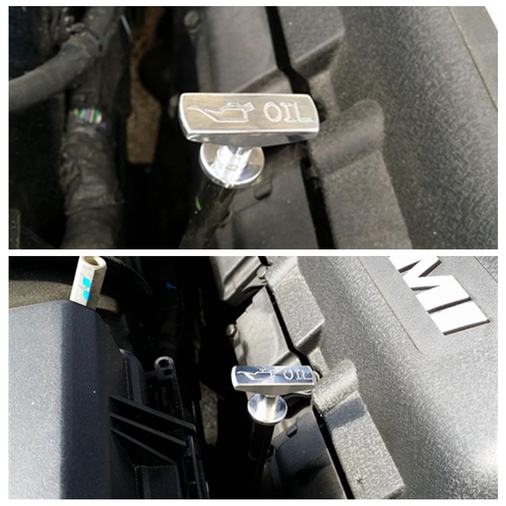 Dipstick de óleo do carro puxar alça de óleo do motor pullhandle para ford mustang gt v8 gt500 99-11 boleto alumínio acessórios do carro
