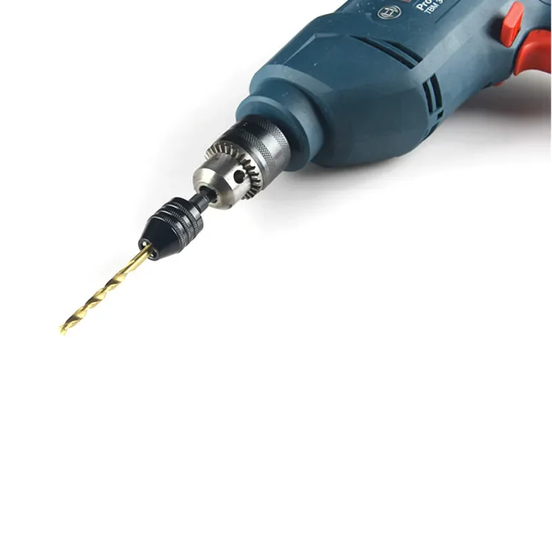 0.3-8mm 6.35mm 1PC Quick Change  Keyless Drill Chuck Screwdriver Impact Driver Adaptor Hex Shank Drills Grinder Converter