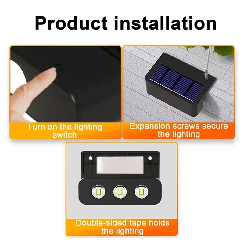 1-8 Pcs Solar Wall Lamp Outdoor IP65 Waterproof Porch Light Solar Powered Lights for Garden Yard Balcony Decor Outside Sunlights