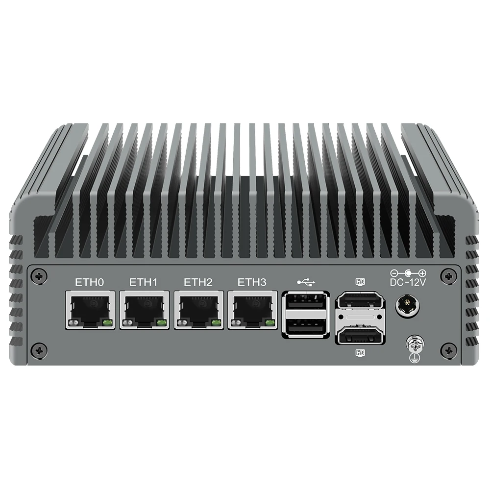 2,5G Firewall Router Intel i3 N355 N305 N150 N100 4xi226-V LANs DDR5 Typ-C 6*USB 2*NVMe 2*SATA Lüfterloser Mini-PC Proxmox pfSense