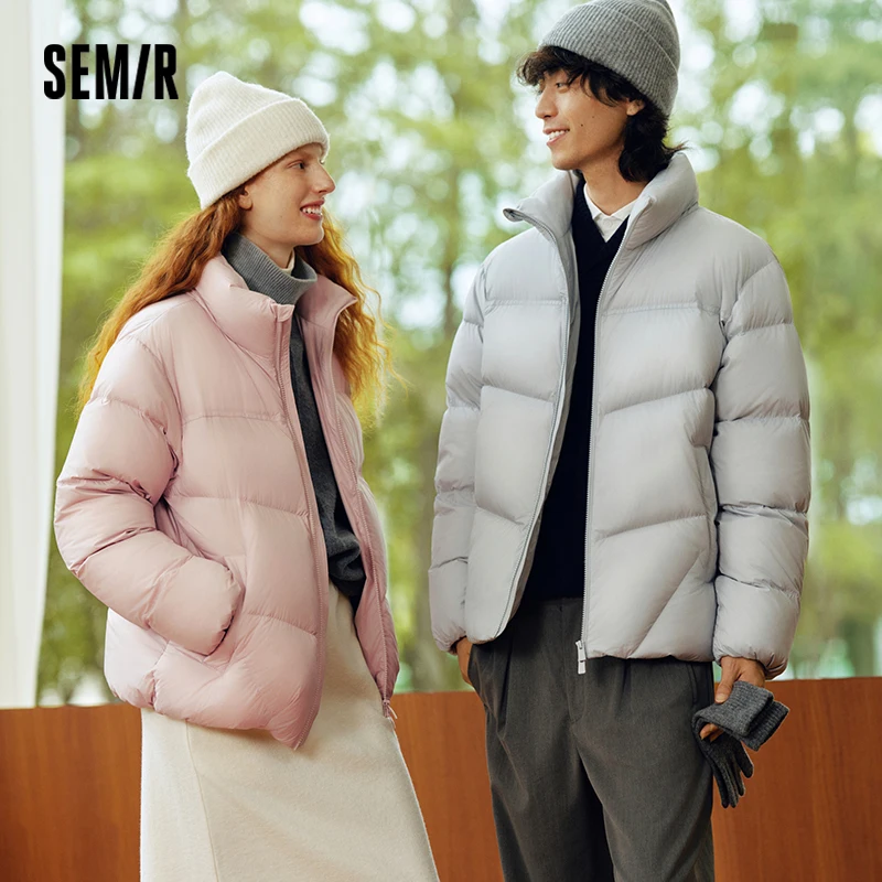 Semir jaqueta masculina inverno 90% para baixo preenchimento de calor-gerenciamento três-resistente 2025 novo casal gola puffer roupas masculinas