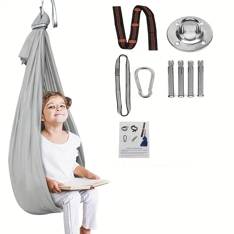Balanço elástico infantil Sensorial Training Hammock, Swing interior, Terapia Swing com suporte, Aliviar o autismo