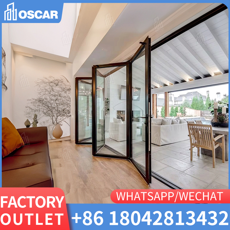 O fabricante fornece lindas portas giratórias de liga de alumínio de pátio sólido e requintado para villa manor