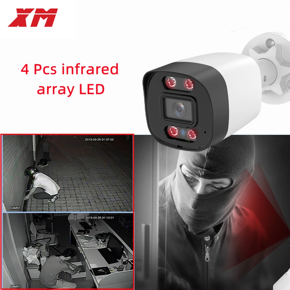 HD 2MP 5MP AHD XVI/CVI/TVI/CVBS cámara tipo bala de seguridad exterior interior resistente a la intemperie 4 Uds matriz de LED IR para sistema CCTV DVR