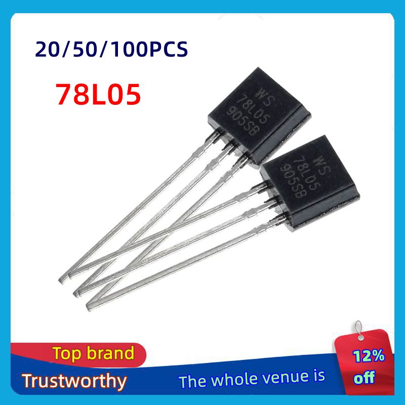 20/50/100 шт. 78L05 L78L05 Линейные регуляторы напряжения 5,0 В 0,1 А Положительные
