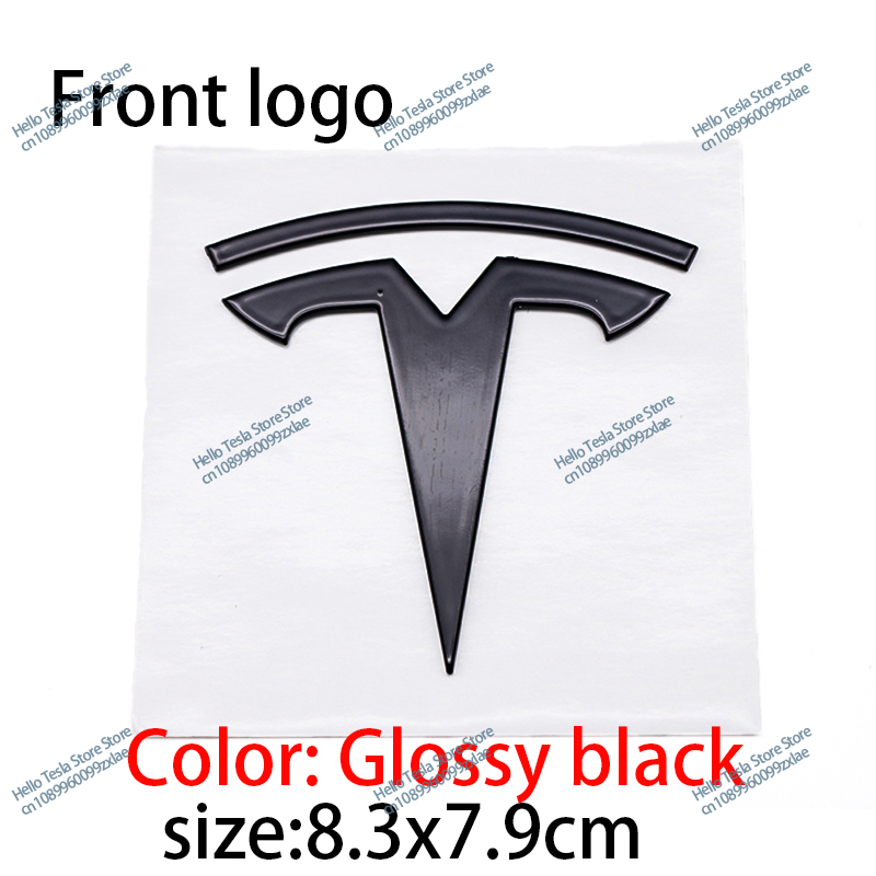 Etiqueta engomada del insignia del logotipo del emblema del maletero delantero del capó del coche para Tesla Model 3 Y S X Roadster P75D P85D P100D Accesorios