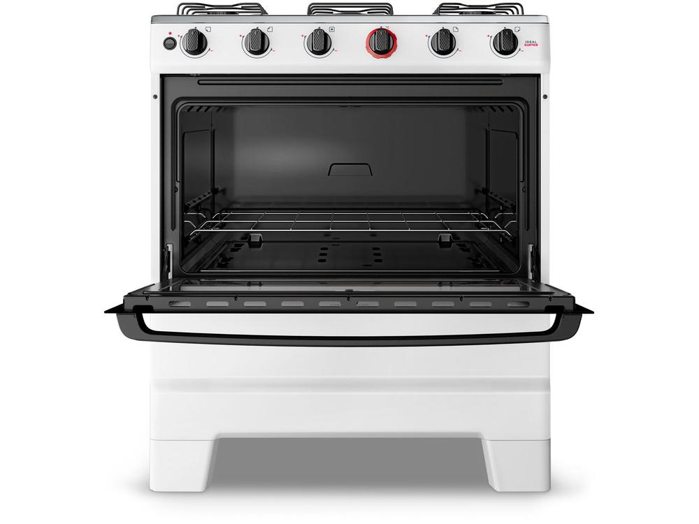 Fogão 5 Bocas Esmaltec Branco Ideal Super BR 5121 - Bivolt
