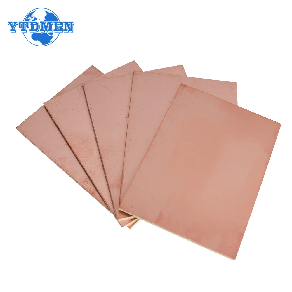 5PCS FR4 PCB su un solo lato 5x7cm Piastra rivestita in rame Circuito laminato 5*7cm Kit PCB fai da te
