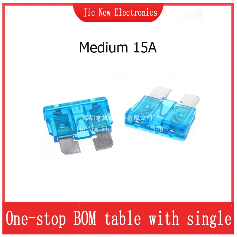 20pcs Automobile Safety Pipe Xenon Lamp Fuse Safety Pipe 1A 5A 7.5A 10A 15A 20A 25A 30A 40A 45A 50A Car Fuse 19*19mm Auto Insert
