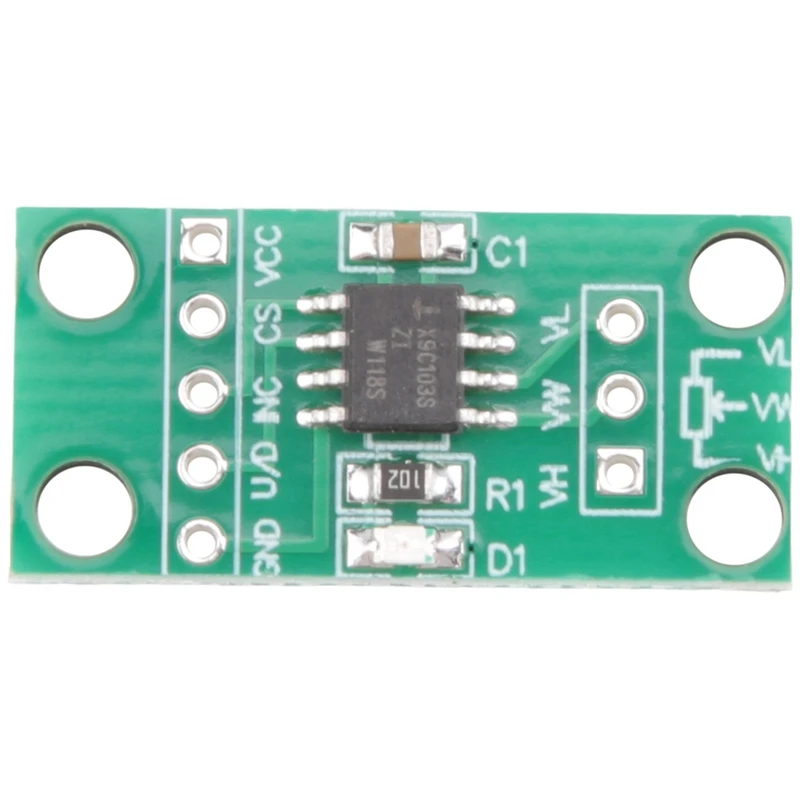 X9C103S Digital Potentiometer Module New Green PC+Metal 100K 100Th Order Digital Potentiometer Circuit