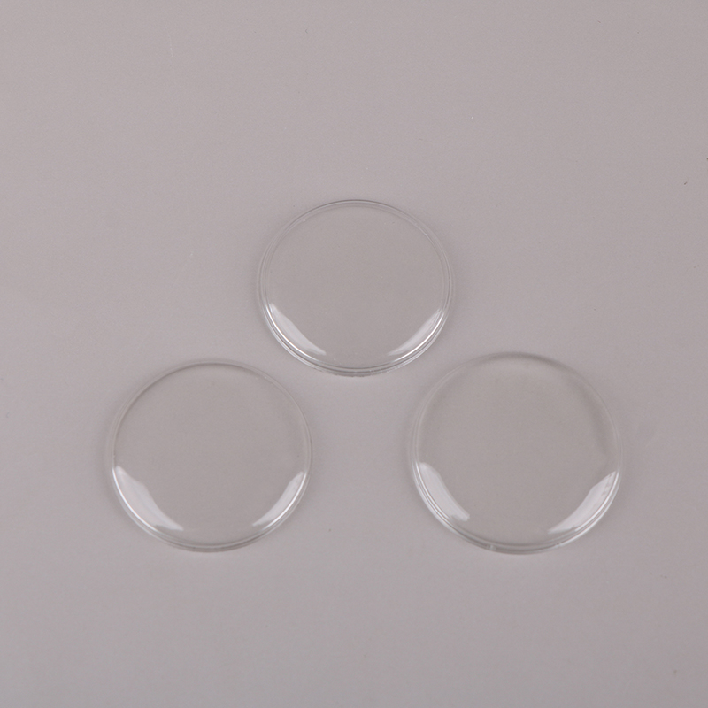 Montre de poche vintage en cristal acrylique, type gras, vieux miroir, 29.7-31.6mm, 1 pièce