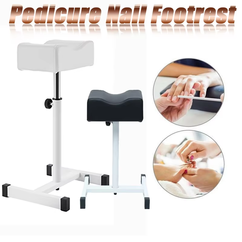 Pediküre Nagel Fußstütze Maniküre Fußstütze Schreibtisch Salon Spa Ständer Schwarz verstellbar