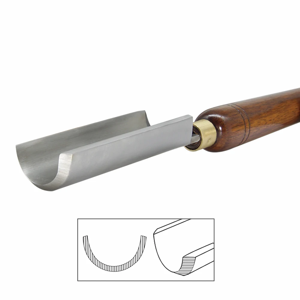 TASP Spindle Roughing Gouge HSS Woodturning Tools Woodworking Lathe Turning Chisels with Walnut Handle 50mm, 25mm, 22mm