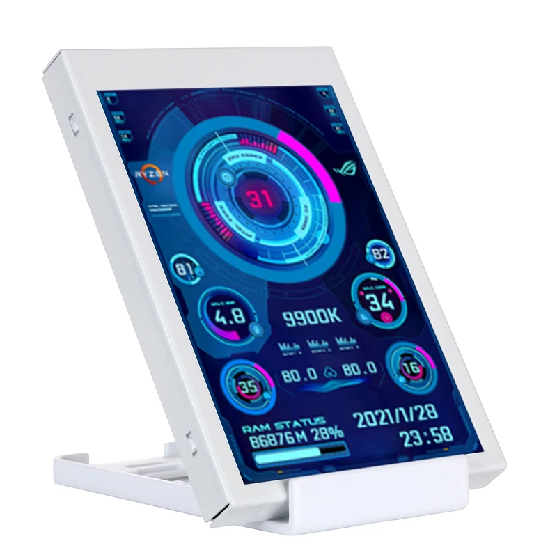 New 3.5 Inch IPS Type-C Secondary Screen for Computer CPU GPU RAM HDD Hardware Monitor LCD Display Freely AIDA64 Windows