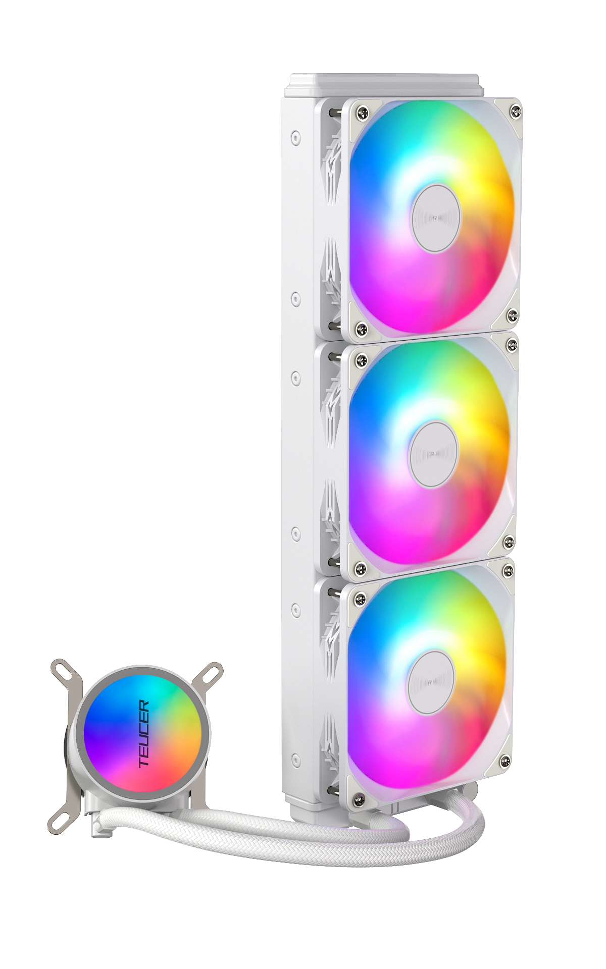 TEUCER RGB CPU Water Cooler 120/240/360 มม.All In One CPU Liquid Cooling หม้อน้ําระบายความร้อนด้วยน้ําสําหรับ X99 2011 1700 1200 115X AM5
