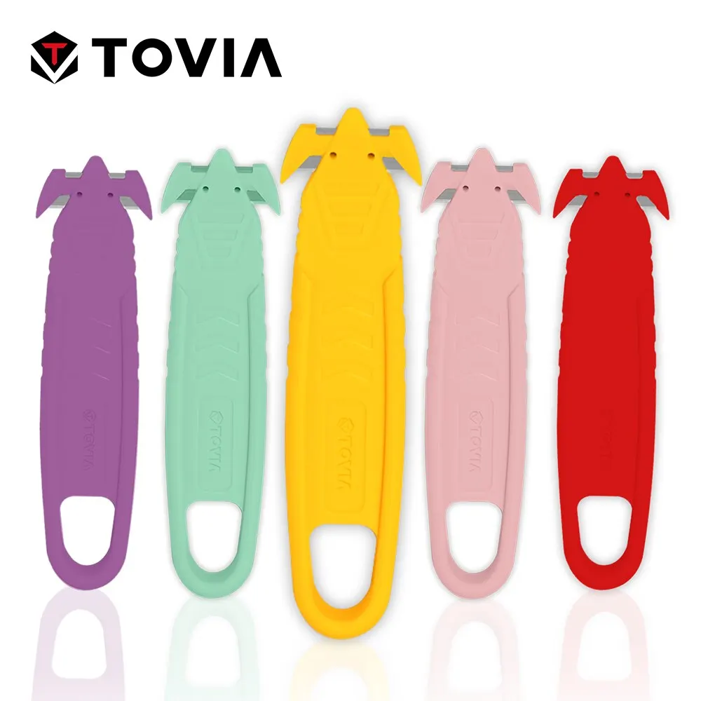 T TOVIA Apriscatole Lama a doppia faccia Taglierina per cassetta di sicurezza Coltello multiuso Nastro per pacchetti Strumenti per coltelli di sicurezza per ufficio domestico
