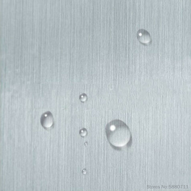 Металлические матовые серебряные декоративные обои, кожура и пленка, виниловая водонепроницаемая наклейка из нержавеющей стали для бытового холодильника, лифта