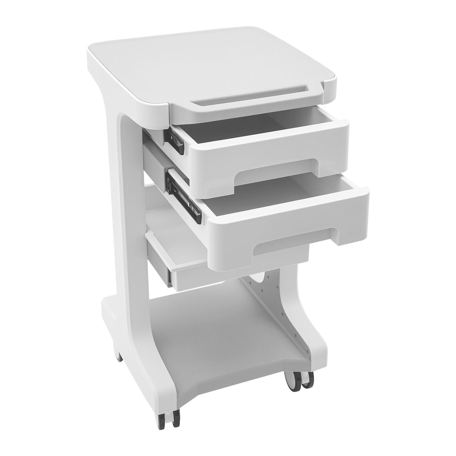 3 Tiers Beauty Instrument Cart Salon Trolley SPA Storage Equipment Machine Organizer Stand with Wheels