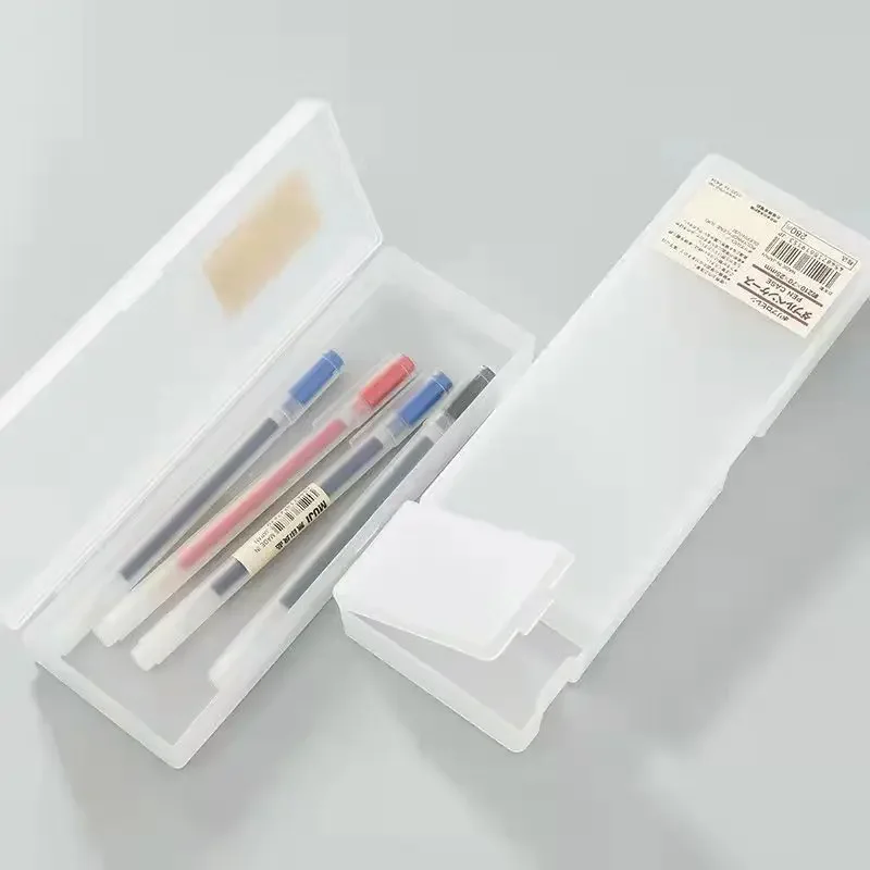 Trong Suốt Mujis Hộp Bút Nhựa Bút Hộp Cho Trường Học Chì Lớn Sản Xuất Tại Nhật Bản Hộp Bút Văn Phòng Phẩm Đặc Biệt đề Nghị