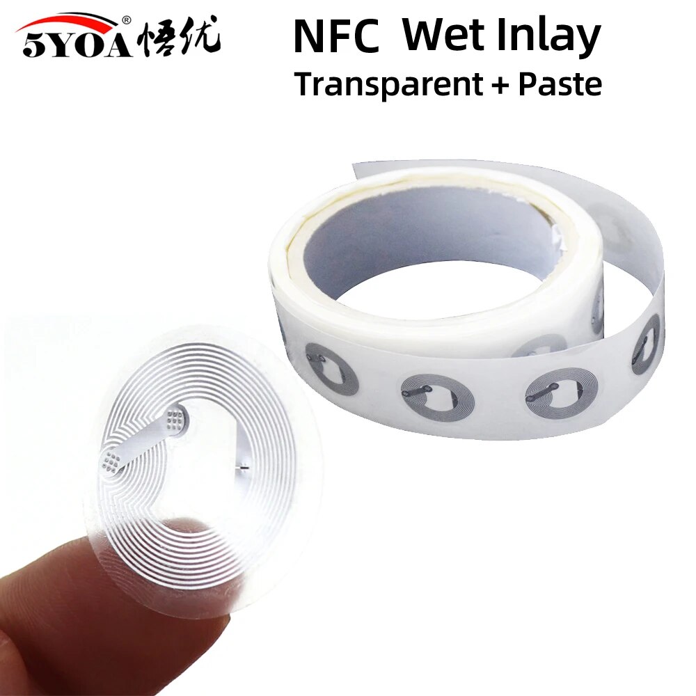 5YOA 10pcs/lot Wet Inlay NFC Tag Nfc213 215 Label 213 Stickers Tags  Lable Sticker 13.56mhz For Huawei Share Ios13 Shortcuts