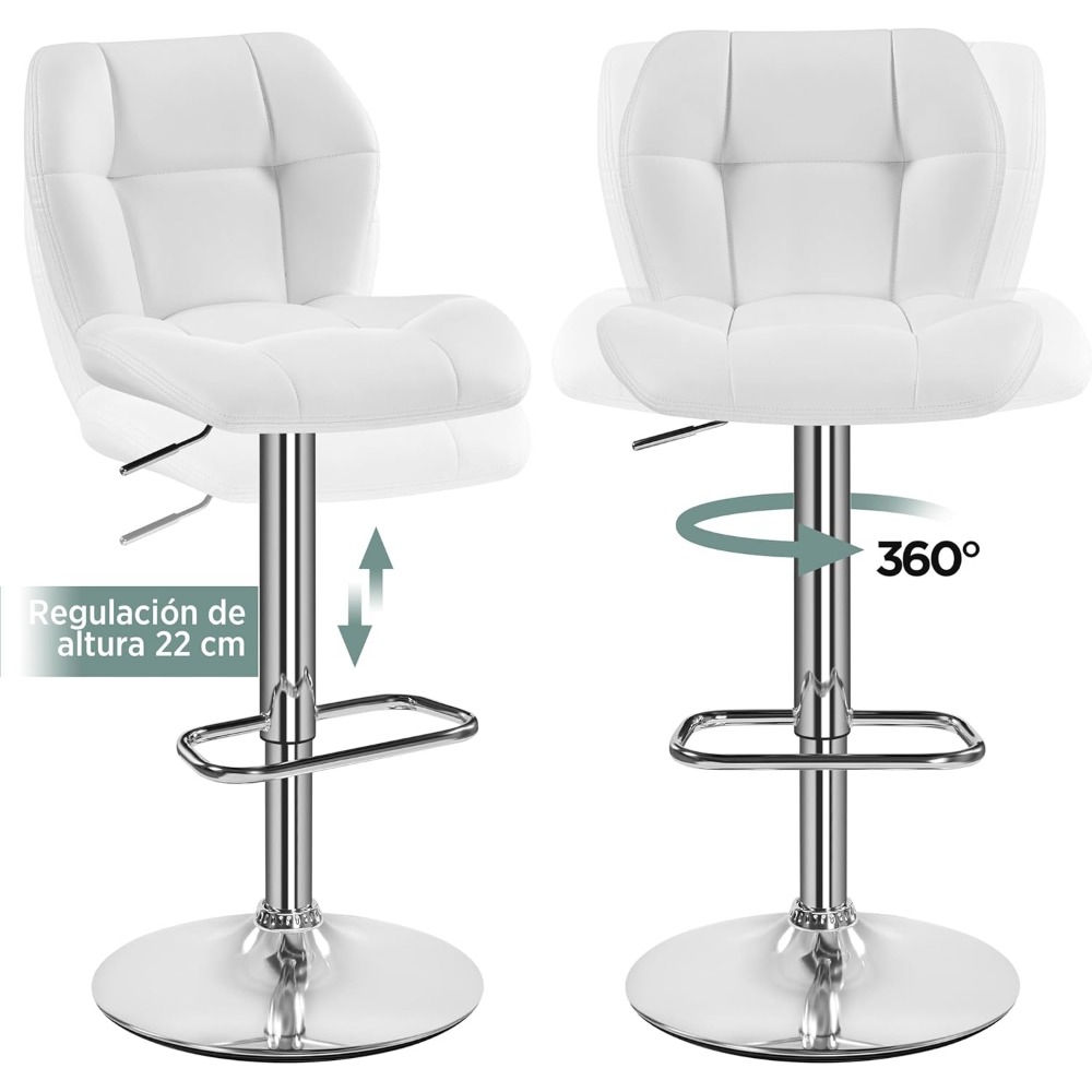 Taburete de Altura Ajustable 89-111 cm Taburete Industrial Metal Silla