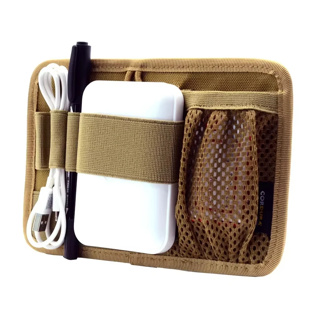 Modular Hook Loop Panel EDC Organizer - Inner Separation Pouch for Hunting Accessories, Utility Tools & Equipment