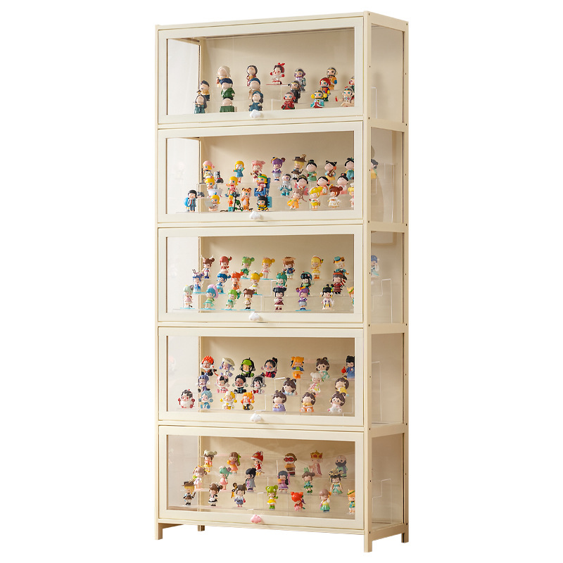 Figure Lego Display Cabinet Household Cream Wind Dustproof Acrylic Transparent Model Toy Blind Box Display Cabinet