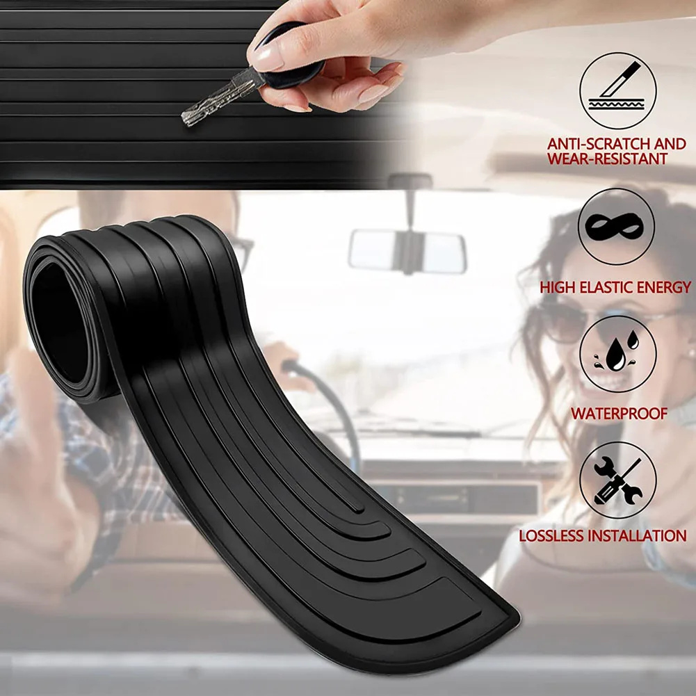 Universeel ​ Achterbumper Guard PVC Rubber Protector Strip Kofferbak Instaplijsten Plaat Protector Voor Bumper Versterking Decoratie