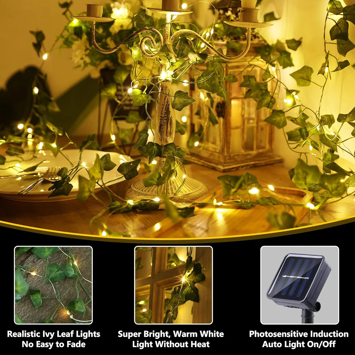 2M 20 LED สีเขียว Leaf String Light สวนไฟตกแต่งปีใหม่ String โคมไฟงานแต่งงานวันขอบคุณพระเจ้าตกแต่งคริสต์มาส