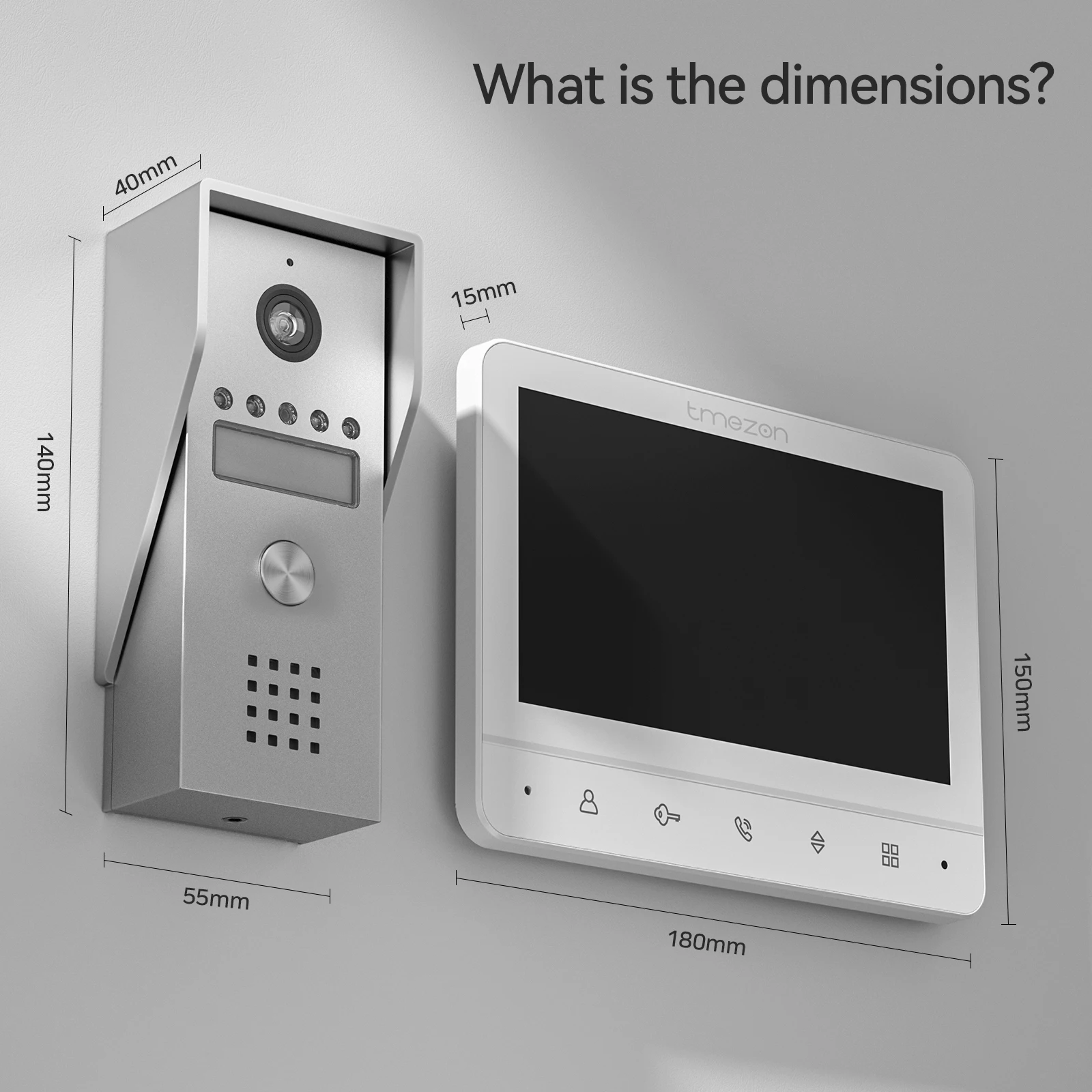TMEZON-visiophone à 4 fils, interphone avec sonnette, interphone avec caméra, affichage de documents de 7 pouces, caméra à large vue de 120 °
