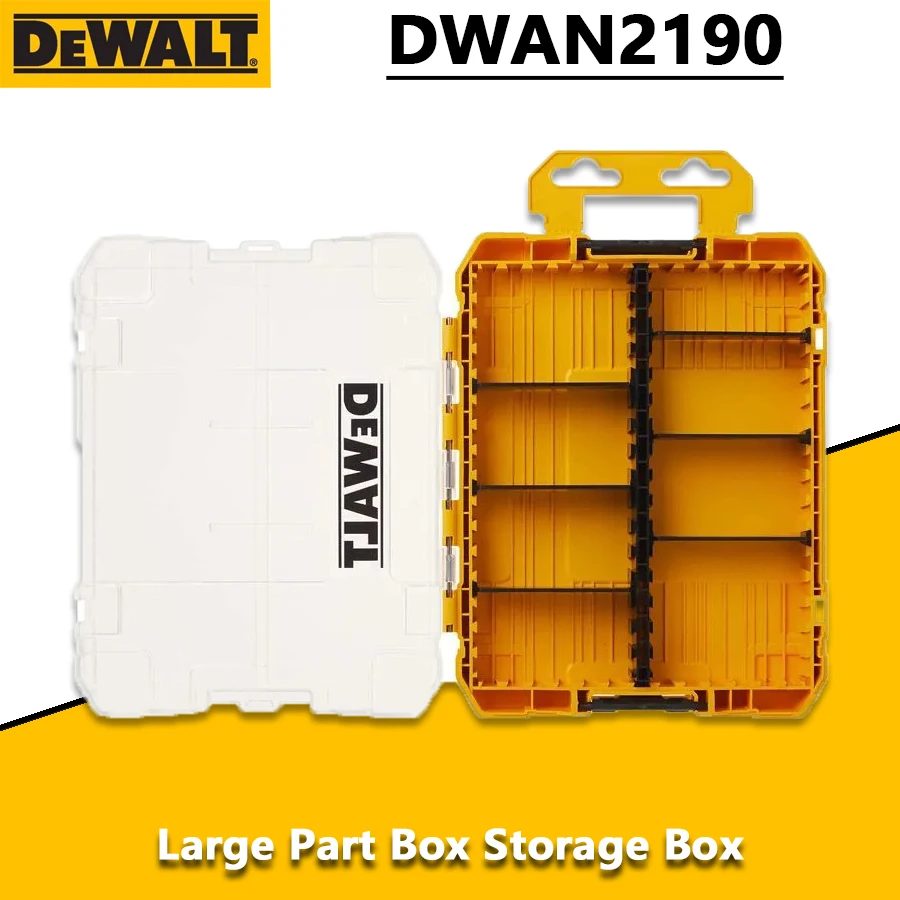DEWALT DWAN2190 Large Part Box Storage Box Transparent Plastic Multifunctional Stackable Box 220 *170 * 32mm