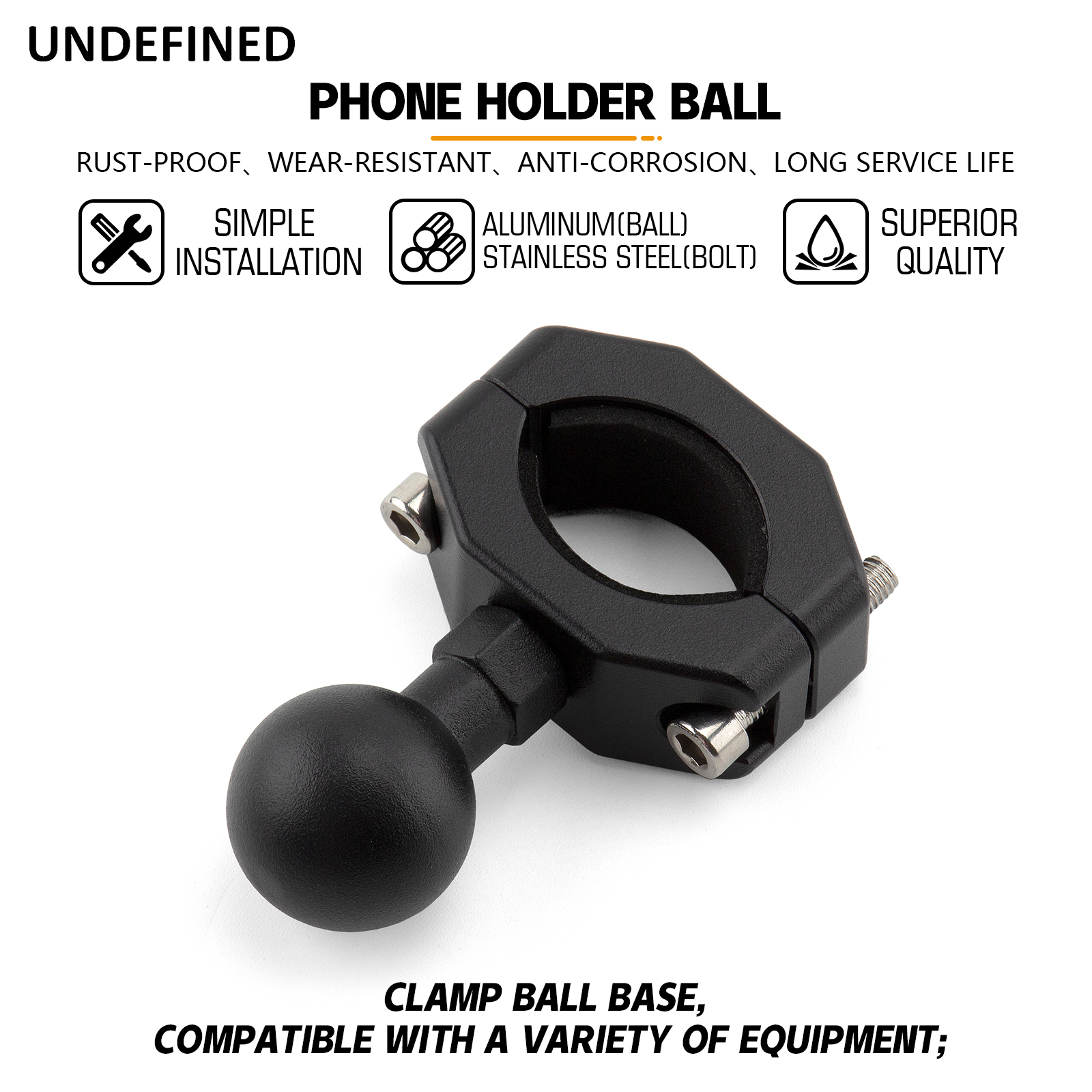 Adaptador de montaje de cabeza de bola de 1 pulgada y 25mm, Clip para manillar de bicicleta y motocicleta, soporte para espejo retrovisor para GoPro 10 9 8, soportes para cámara