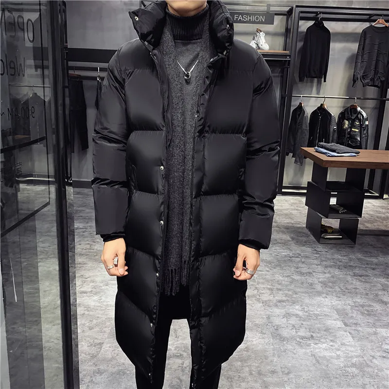 Chaqueta larga informal de talla grande 5XL para hombre, Parka de moda informal de alta calidad, cortavientos grueso, para invierno, 2022
