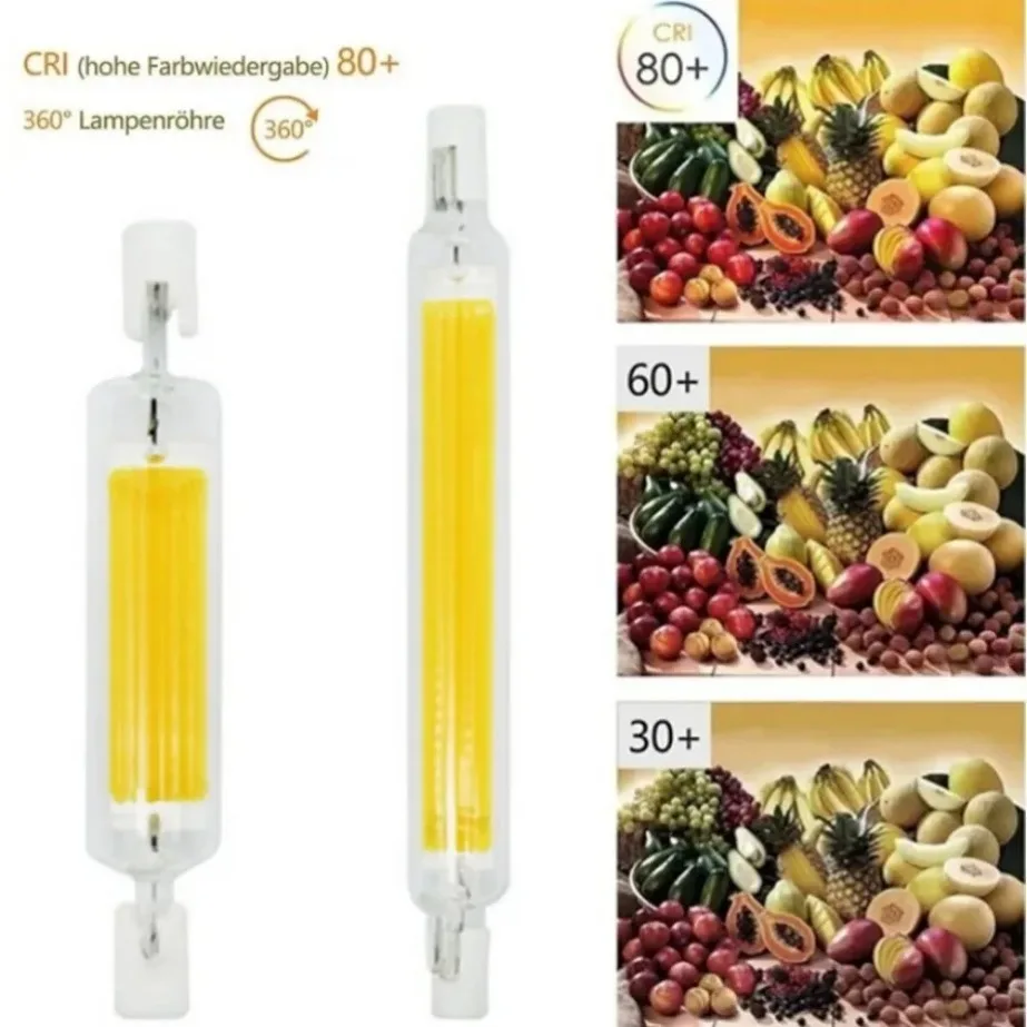PaaMaa R7S LED COB แก้วหลอด 78 มม.189 มม.118 มม.J78 J118 High Power COB หลอดไฟ AC 110V 220V บ้านเปลี่ยนหลอดฮาโลเจน
