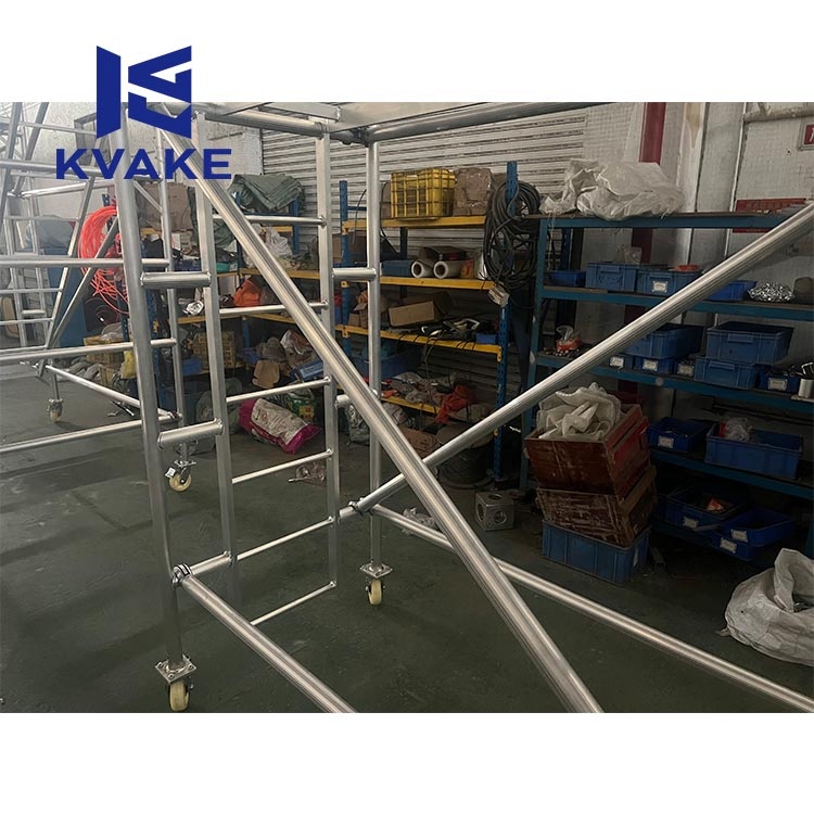 Factory Wholesale Scaffolding System Tower Adjustable Base Wheels Mobile Scaffold Aluminums Cheap Scaffolding For Sale