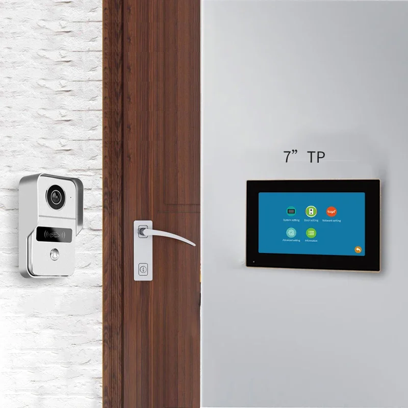 TUYA Smart 1080P 7 Polegadas 10 Color Touch Screen Wifi Sistema de Vídeo Porteiro Campainha Monitor Não é um Conjunto