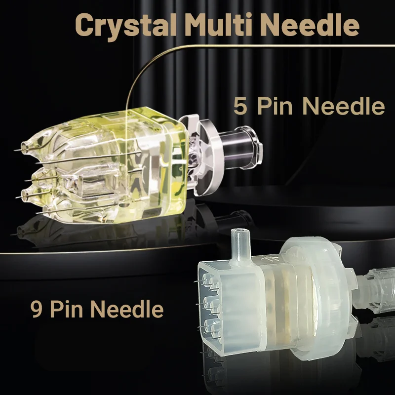 Korea Crystal 5 Pin Multi Needle Mesotherapy Cartridge Negative Pressure  5pins 9 Pins Microneedle Skin Care
