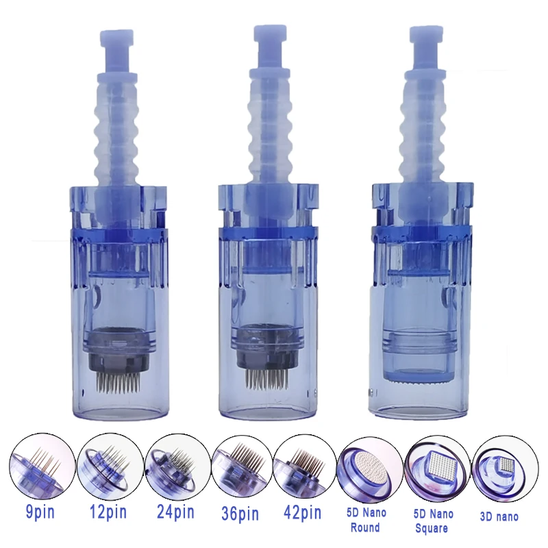 10/50/100 個 dr pen 針カートリッジバヨネット Dr.Pen A6 M5 M7 N2 A1 E30 A10 電動ダーマペン 9pin 12pin 36pin 42pin Nano Round Beauty Microneedling MTS タトゥーアートメイク
