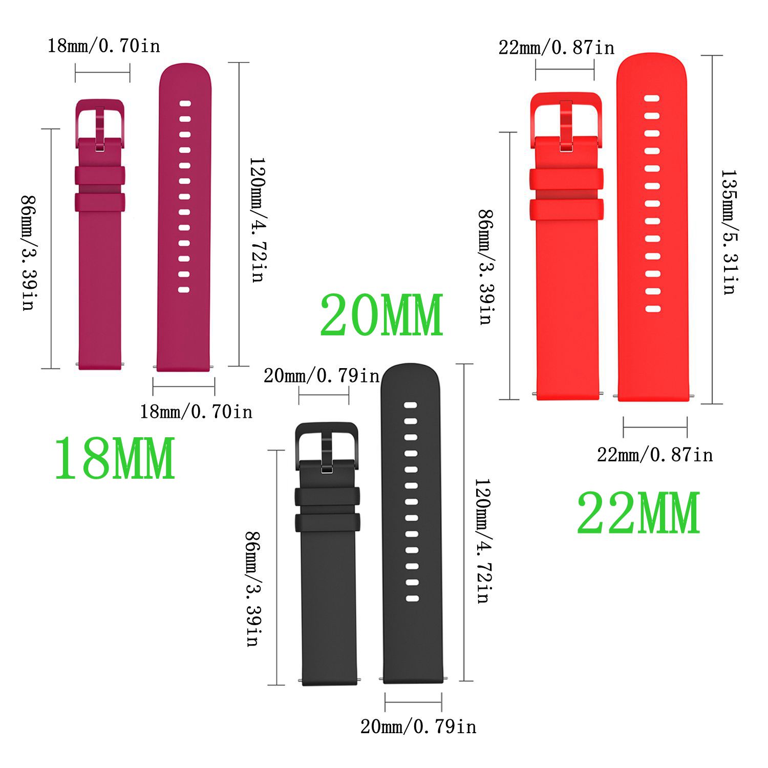 18 ミリメートル 20 ミリメートル 22 ミリメートルシリコンストラップガーミン Vivoactive 3 4 4S バンド時計 Venu サムスンアクティブ Huawei 社時計 GT 2 46 ミリメートル Amazfit GTR