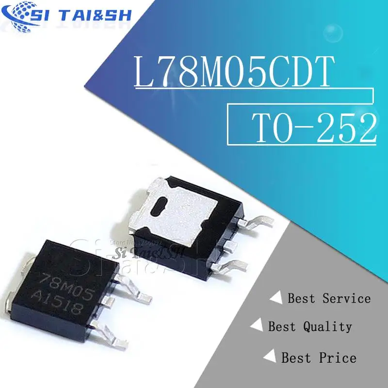 10 Stück L78M05CDT TO252 L78M05 78M05 POSITIVE SPANNUNGSREGLER neues und originales Datensystem