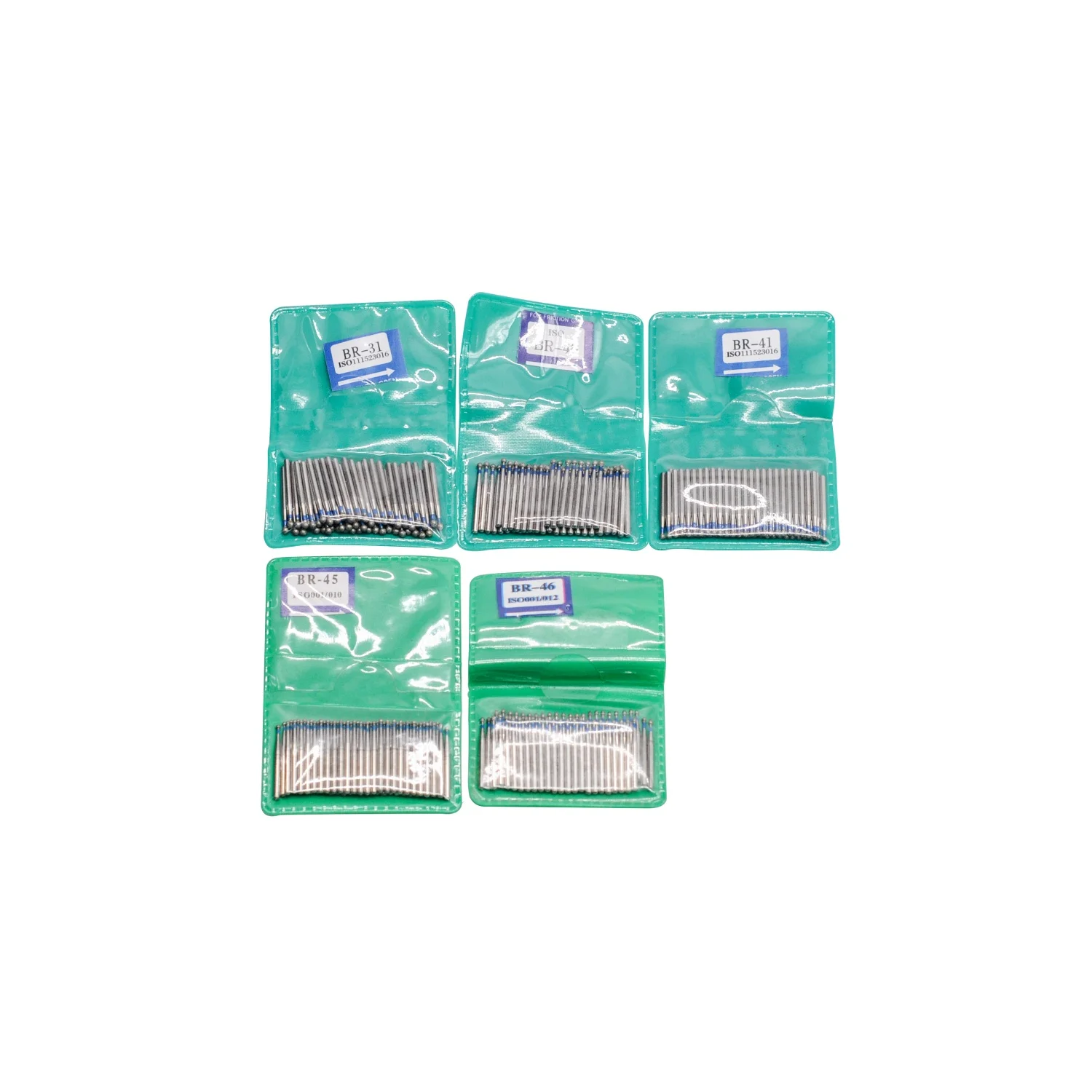 50 pçs dental 1.6mm diamante fg fresas de alta velocidade série br para polimento dos dentes suavização profissional ferramentas cuidados dentários