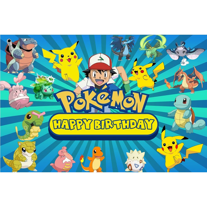 Pokemon Party Supplies Pikachu ตกแต่ง Pikachu บอลลูน Pokemon party ตกแต่งการ์ตูนเด็กวันเกิดบอลลูน